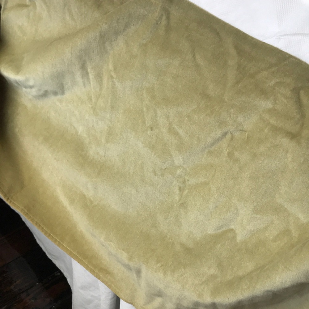 Velvet sage green queen bedskirt Liz Claiborne